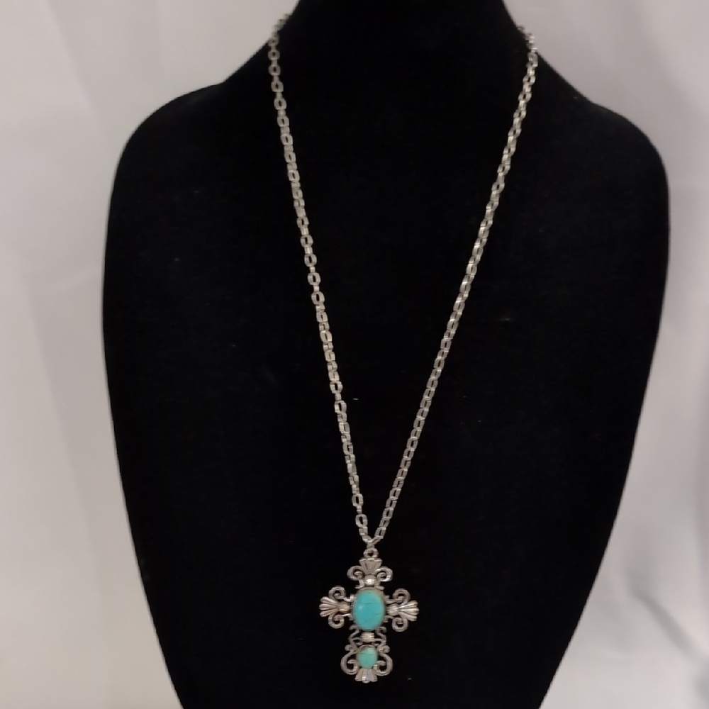 Script Cross Necklace